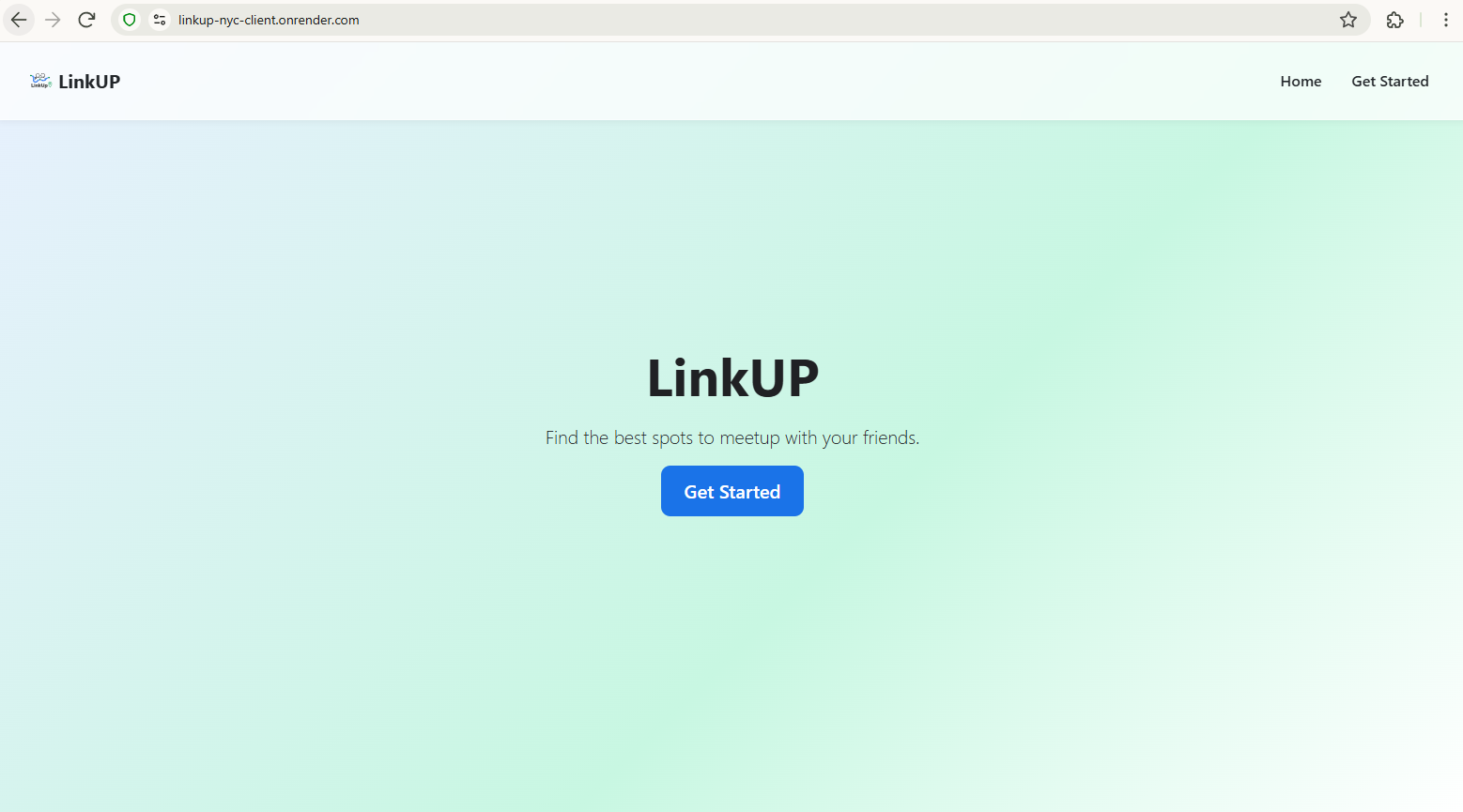 Screenshot of Linkup app