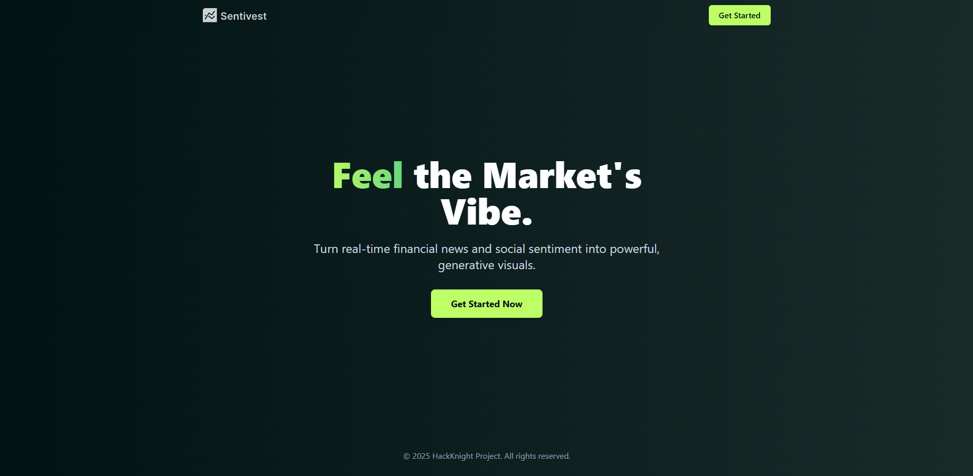 Screenshot of Sentivest app